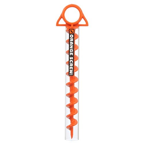 Orange Screw: The Ultimate Tent Stake  Large Single  Made in USA